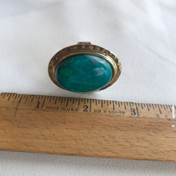 Green Turquoise Stretch Ring - Picture 9 of 12